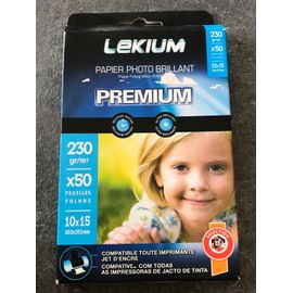 Lekium papier photo brillant 47 feuilles 10*15 230gr/«m2