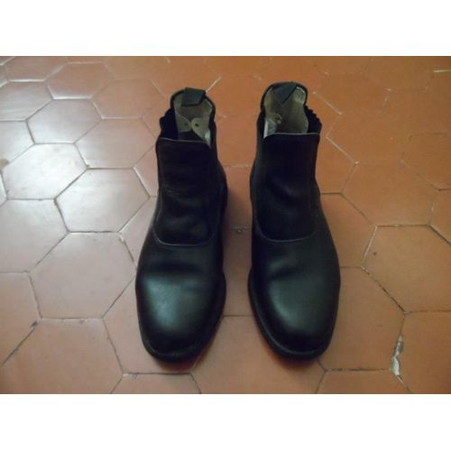 Boots DÉquitation Cuir Noir Fouganza - 36
