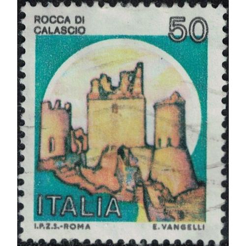 Italie 1980 Oblitéré Used Château Des Vicomtes De Rocca Di Calascio Su