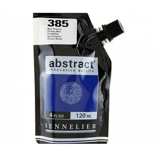 Peinture Acrylique Abstraite 120ml - Primaire Bleu 385, Bleu Marine, Sennelier, De La Peinture Acrylique, Des Fournitures D'art