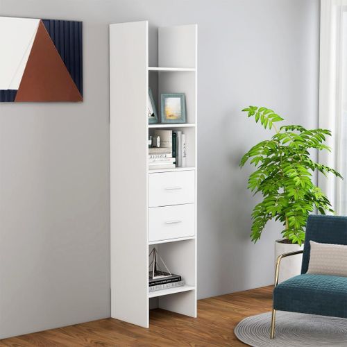 Vidaxl Bibliothèque Blanc 40x35x180 Cm Bois D'ingénierie