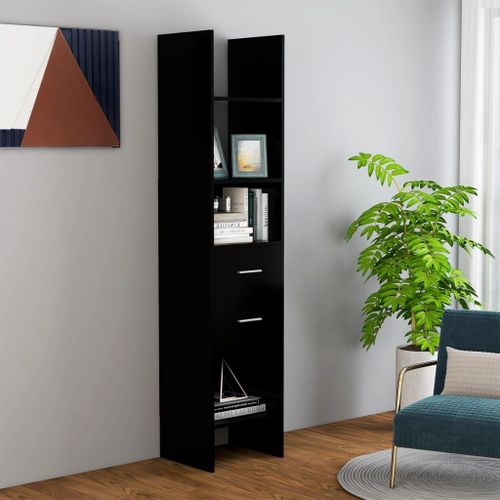 Vidaxl Bibliothèque Noir 40x35x180 Cm Bois D’Ingénierie