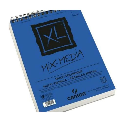Carnet De Croquis Xl Mix Media Pour Les Techniques Avec Bague De Liaison (300g / M2, 30pcs) A4, Canson, De L'acrylique, De La Peinture, Carnets De Croquis, Des Fournitures D'art