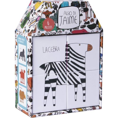 18314 - Puzzle  4 Cubes pour Former 6 Animaux de Quelque Chose de Jaime