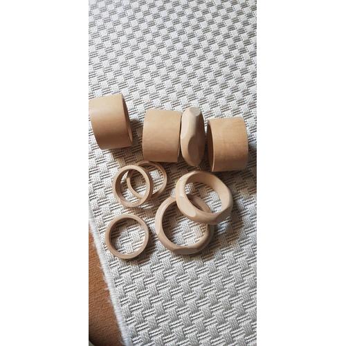 Lot De Bracelets En Bois À Customiser