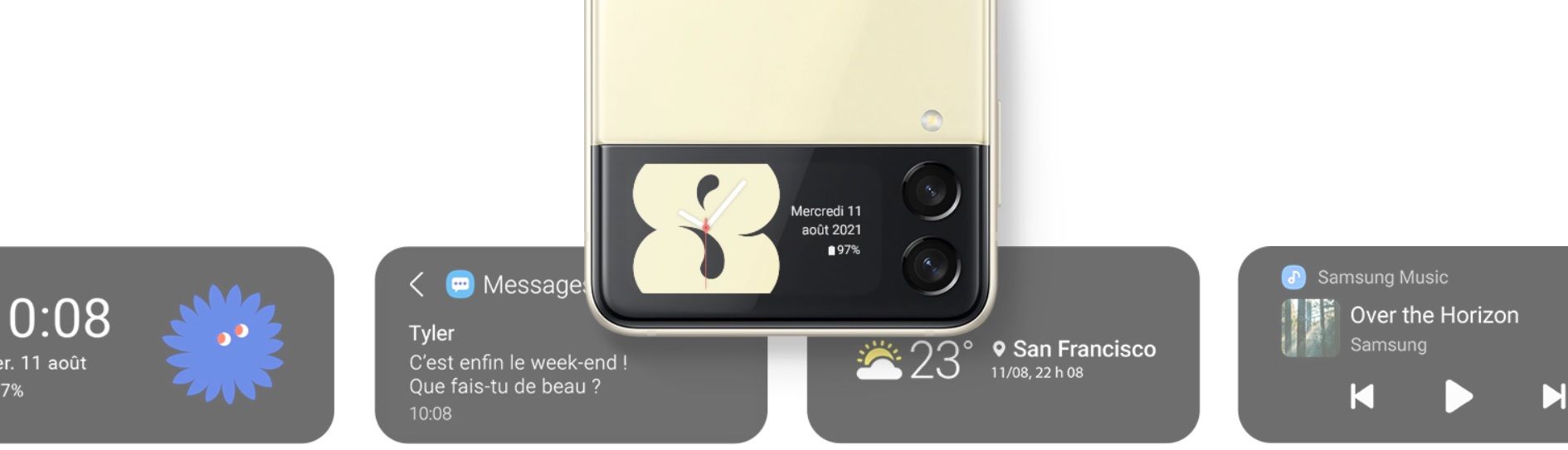 Samsung Galaxy Z Flip 3 5G 128 Go Double SIM Noir image 4 | Rakuten