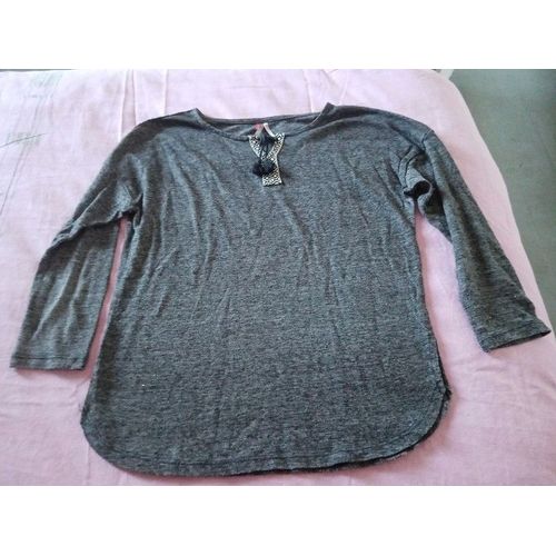T Shirt Manches 3/4 Gris Fille 14 Ans Orchestra Très Bon État