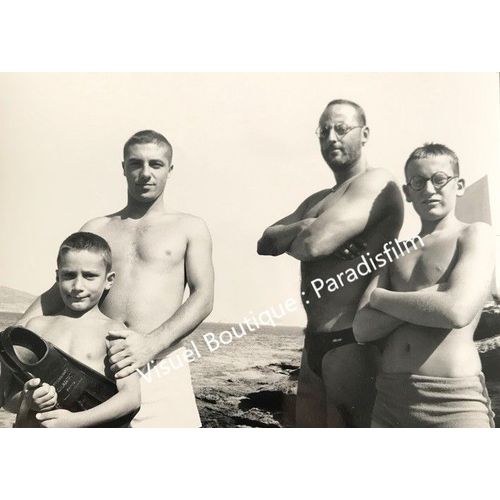 Le Grand Bleu - Photo De Presse De Cinéma Argentique Noir & Blanc - Format 13x18 Cm - Jean Reno, Marc Duret, Bruce Guerre-Berthelot, Gregory Forstner, Luc Besson - Année 1988
