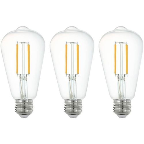 Ampoule Connectée Eglo Pack E27 X 3 Filament Déco St64 Edison