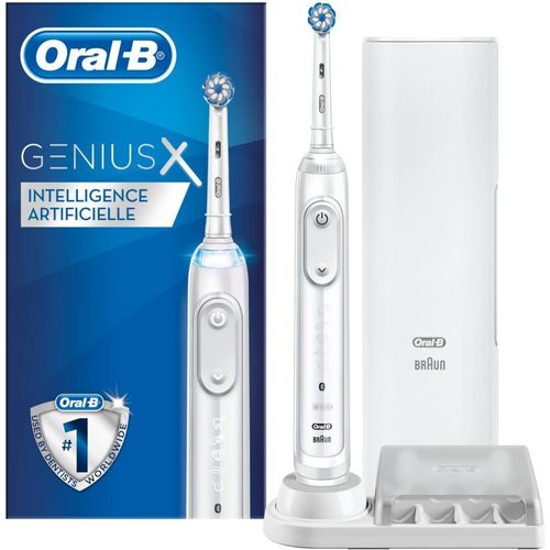 Brosse À Dents Électrique Connectée Oral-B Genius X 20100s Blanche