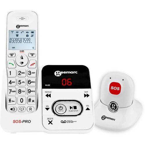 Téléphone sans fil Geemarc Amplidect 295 SOS Pro Blanc