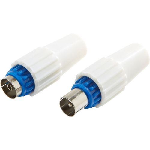 Fiche antenne TV Essentielb TV 9.52 1 Male + 1 Femelle Plastique