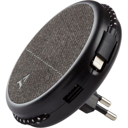 Chargeur Secteur Adeqwat Magnétique Noir-Cable Lightning Intégré