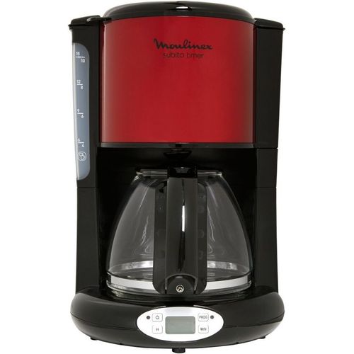 Cafetière programmable Moulinex FG362D10 inox rouge