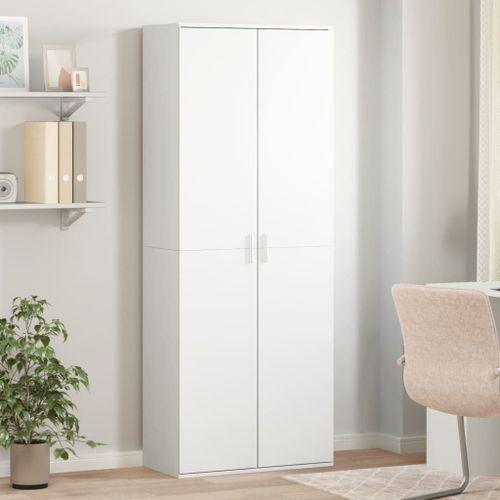 Vidaxl Buffet Haut Blanc 70x35x180 Cm Bois D'ingénierie