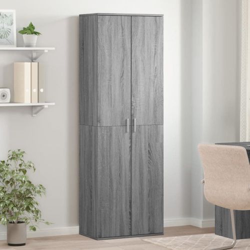 Vidaxl Buffet Haut Sonoma Gris 60x35x180 Cm Bois D'ingénierie