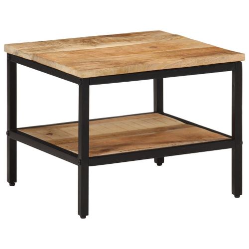 Vidaxl Table Basse 45x45x35 Cm Bois De Manguier Massif Brut