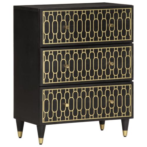 Vidaxl Armoire Latérale 60x33x75 Cm Bois Massif De Manguier