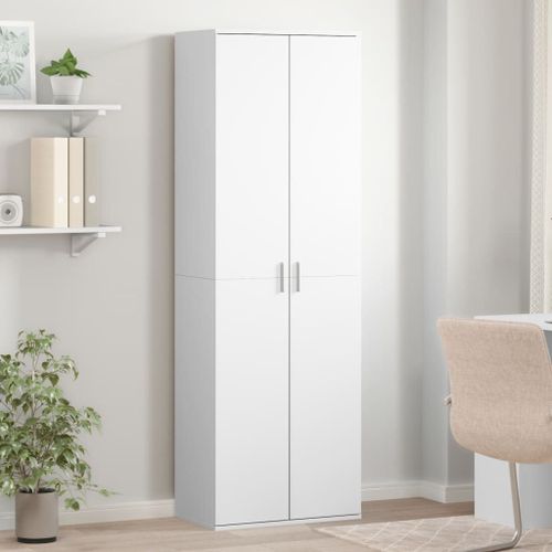 Vidaxl Buffet Haut Blanc 60x35x180 Cm Bois D?Ingénierie