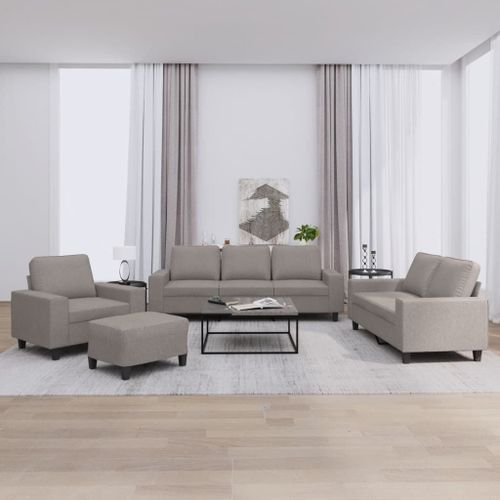 Vidaxl Ensemble De Canapés 4 Pcs Taupe Tissu