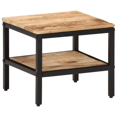 Vidaxl Table Basse 35x35x30 Cm Bois De Manguier Massif Brut