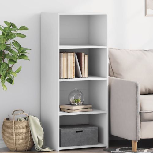 Vidaxl Buffet Haut Blanc 50x41x124 Cm Bois D'ingénierie