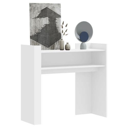 Vidaxl Table Console Blanc 100x35x90 Cm Bois D?Ingénierie