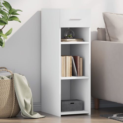 Vidaxl Buffet Blanc 30x42,5x93 Cm Bois D'ingénierie