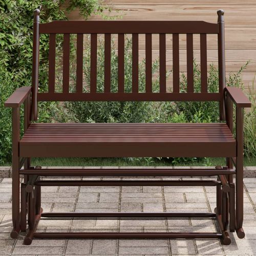 Vidaxl Banc Balancelle Marron 118x70x104,5 Cm Bois Massif De Peuplier
