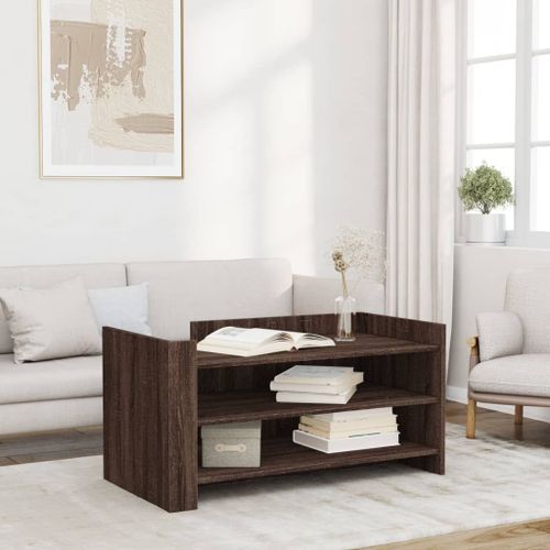 Vidaxl Table Basse Chêne Marron 100x50x50 Cm Bois D'ingénierie