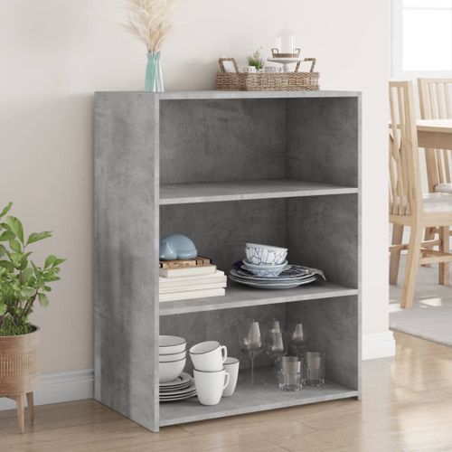 Vidaxl Buffet Gris Béton 70x41x93 Cm Bois D'ingénierie