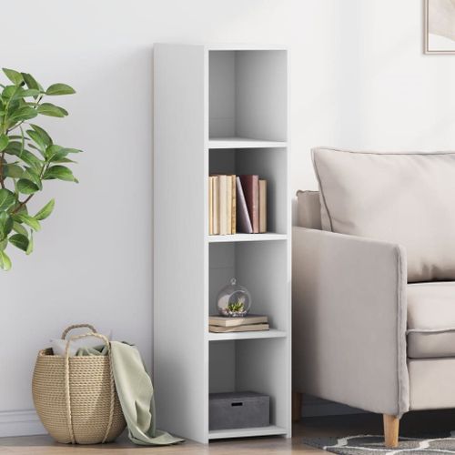 Vidaxl Buffet Blanc 30x41x124 Cm Bois D'ingénierie