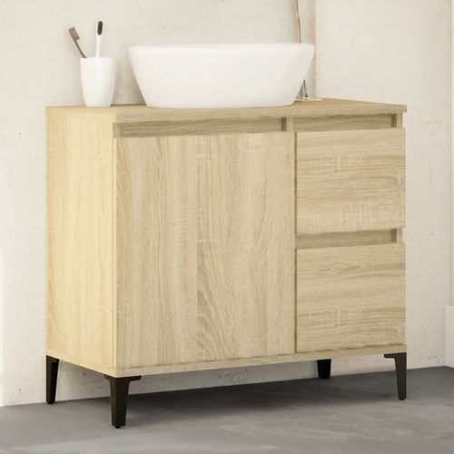 Vidaxl Armoire Salle De Bain Chêne Sonoma 65x33x60 Cm