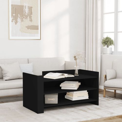 Vidaxl Table Basse Noir 100x50x50 Cm Bois D'ingénierie