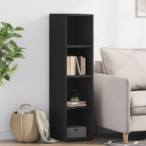 Vidaxl Buffet Noir 30x41x124 Cm Bois D'ingénierie