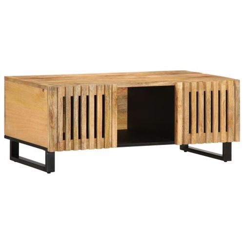 Vidaxl Table Basse 100x55x40 Cm Bois De Manguier Massif Brut