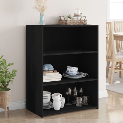 Vidaxl Buffet Noir 70x41x93 Cm Bois D'ingénierie