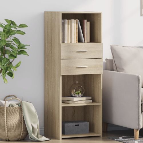 Vidaxl Buffet Haut Chêne Sonoma 45x42,5x124 Cm Bois D'ingénierie