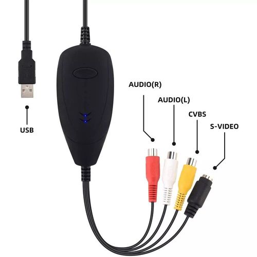 Usb2.0 Vidéo Capture Audio Carte Convertir Vhs,Hi8,Caméscope X-Box 360/Ps-3 Numérique Mpeg 1/2 Format Pour Windows 7 8 10