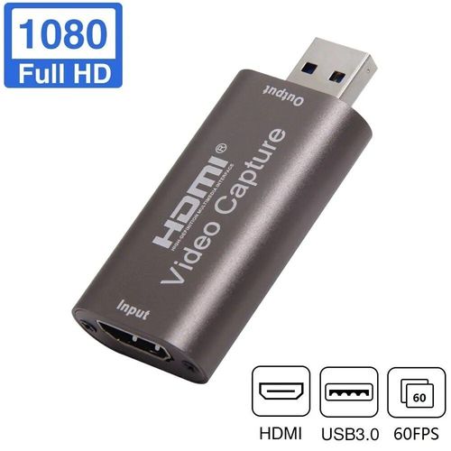 1080P60fps HDMI vers USB3.0 Capture vidéo via caméra d'action caméscope DSLR,diffusion en direct,opération facile,support UVC pas besoin de pilote