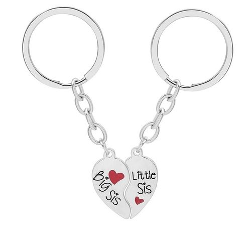Porte-Clés Amitié INF Porte Clés pour s?urs, lot de 2 Argent