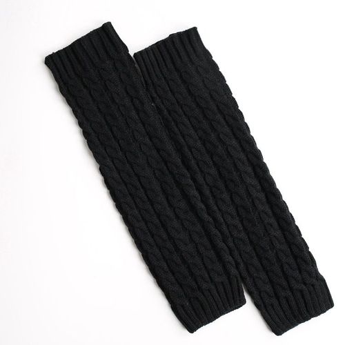 Jambières Tricotées Chaudes 1 Paire Le Noir