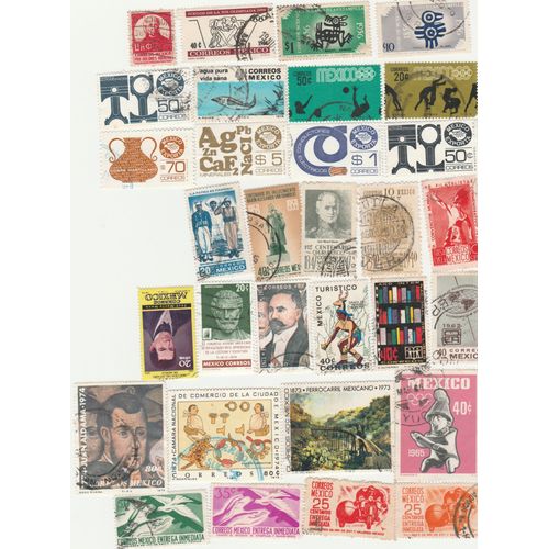 31 Timbres Oblitérés Du Mexique Emis Entre 1939 Et 1986