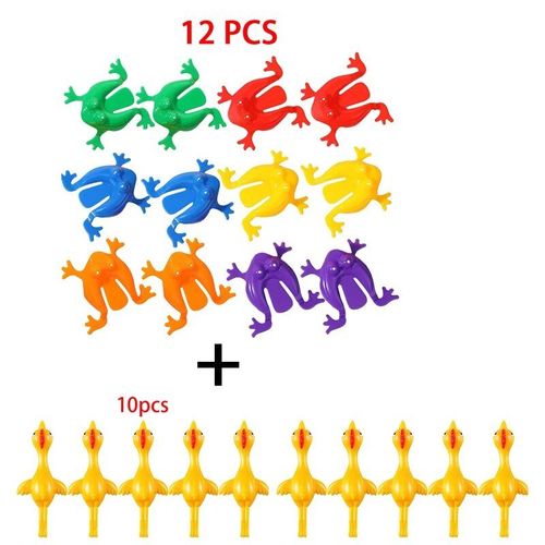 Kits De Jouets De Grenouille Sauteuse,Poulet Fronde,Jouet De Concours De Fête Amusant,Jouet Fidget Pour Enfants Et Adultes,Jouets Anti-Stress - Type 22pcs