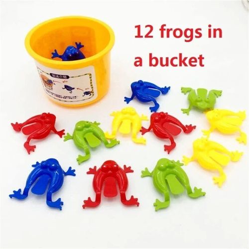 Jouets Pour Enfants,6/12 Pièces,Grenouille Sautante,Rebond,Fidget,Assortis,Anti-Stress,Cadeau D'anniversaire,Fête - Type Set Of 12 Frogs