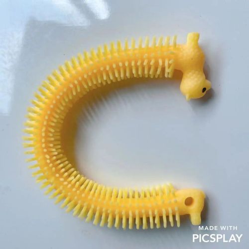 Funny Nairobi Orn Rib Worm Nrelucket Fidget Toys,Corde Commandée,Tpr,Anti-Souligné,String Toys,Through Instituts,Mm,Tsm Vent Toy,1pc - Type 1pcs Alpaca Yellow