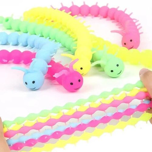 Funny Nairobi Orn Rib Worm Nrelucket Fidget Toys,Corde Commandée,Tpr,Anti-Souligné,String Toys,Through Instituts,Mm,Tsm Vent Toy,1pc - Type 1pcs Bug Rd
