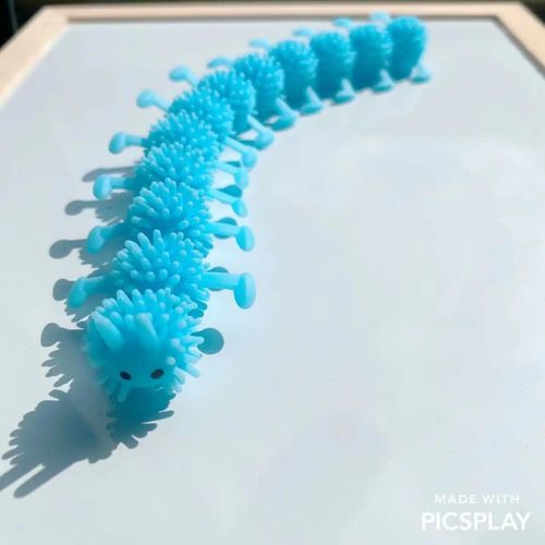 Funny Nairobi Orn Rib Worm Nrelucket Fidget Toys,Corde Commandée,Tpr,Anti-Souligné,String Toys,Through Instituts,Mm,Tsm Vent Toy,1pc - Type 1pcs Caterpillar Bl