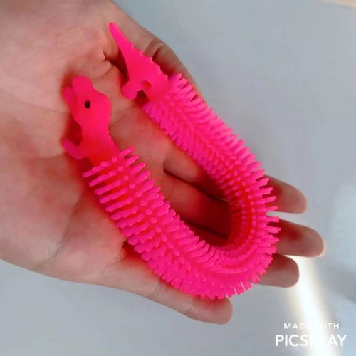 Funny Nairobi Orn Rib Worm Nrelucket Fidget Toys,Corde Commandée,Tpr,Anti-Souligné,String Toys,Through Instituts,Mm,Tsm Vent Toy,1pc - Type 1pcs Dinos Red