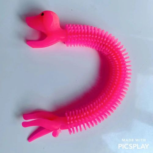 Funny Nairobi Orn Rib Worm Nrelucket Fidget Toys,Corde Commandée,Tpr,Anti-Souligné,String Toys,Through Instituts,Mm,Tsm Vent Toy,1pc - Type 1pcs Puppy Red